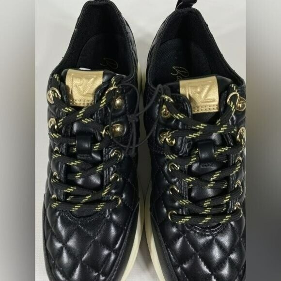 Rachel Zoe Womens Michaela Quilted Fashion Sneakers 7 Black - Picture 9 of 12